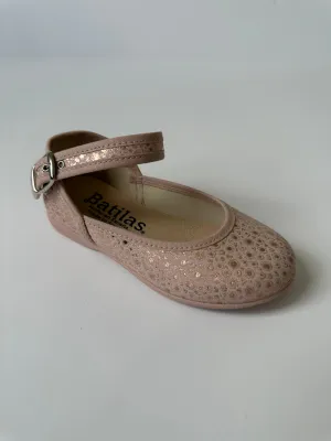 191/231 Metallic pink mary jane w/ankle strap