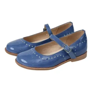 Amalia - Blue Patent Leather Strap for Girl by Manuela de Juan