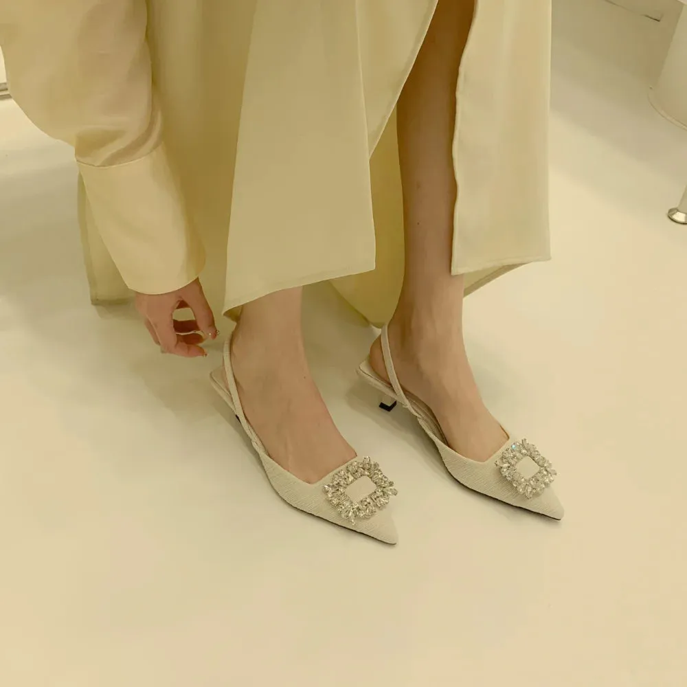 Amozae-2024 Flat Woven Sandals Summer Women Faux Pearl Beads Slingback Shoes Woman Fashion Pointed Toe Flats Sexy Sandals