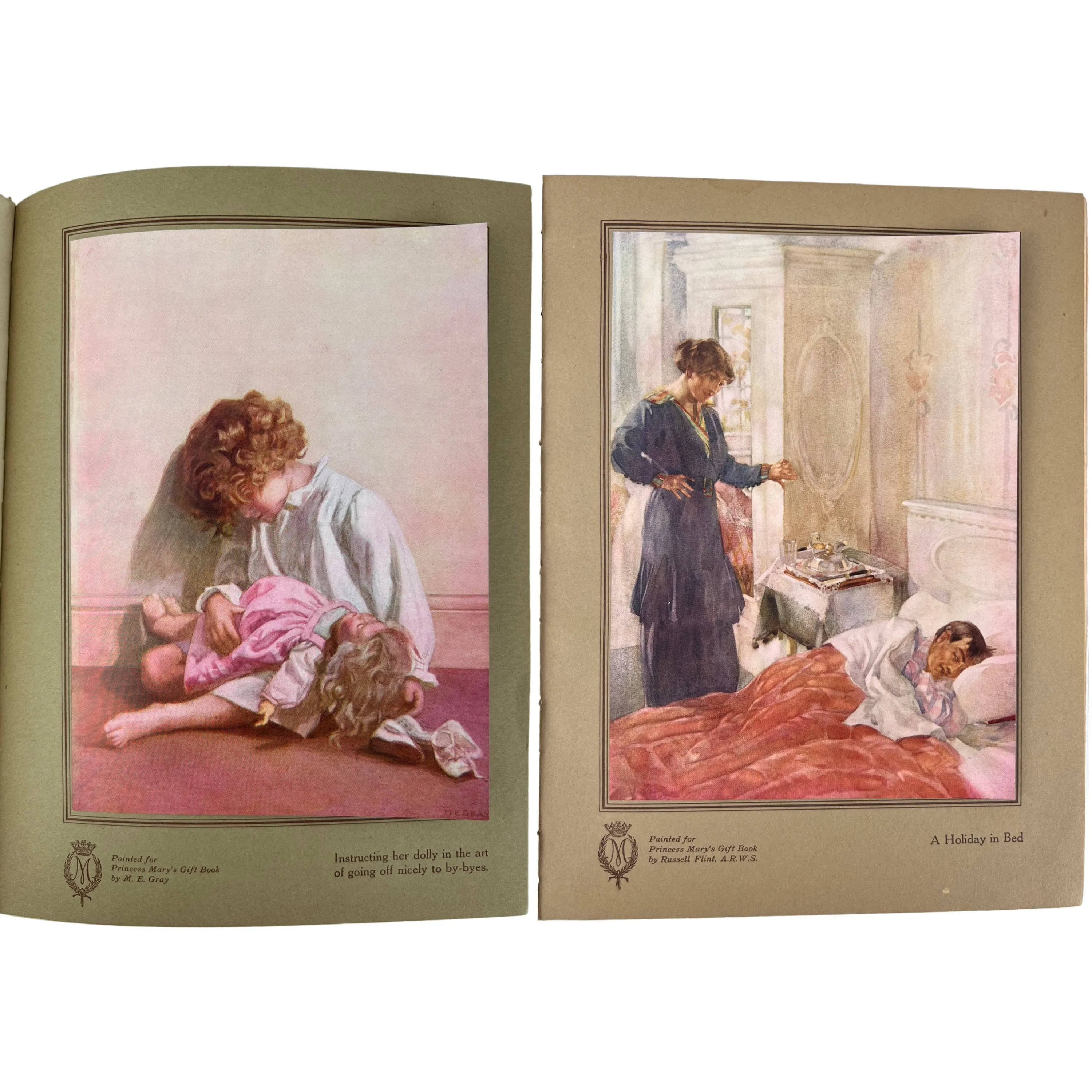 Antique Princess Marys Gift Book 1914 WWI Military Charity JM Barrie Arthur Rackham