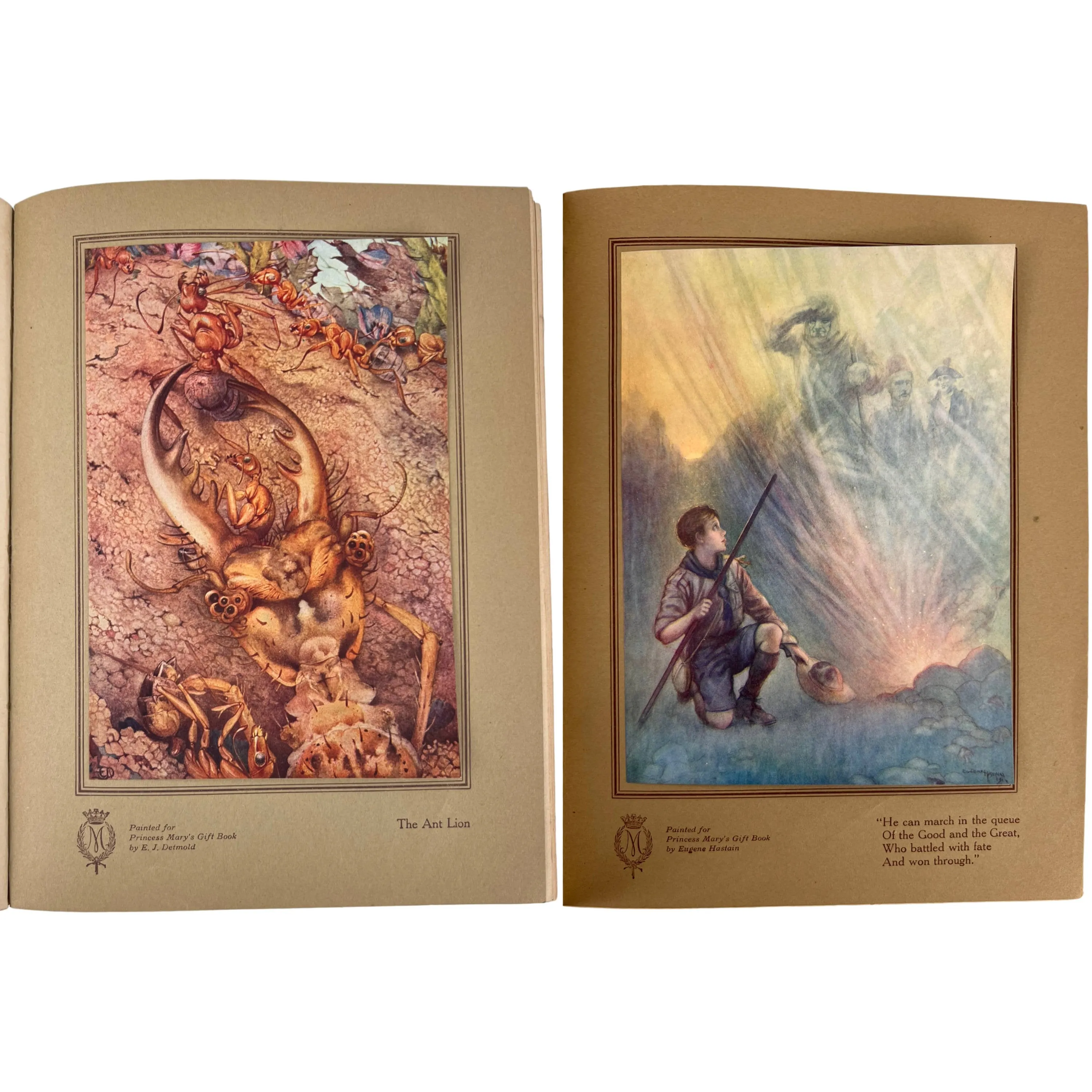 Antique Princess Marys Gift Book 1914 WWI Military Charity JM Barrie Arthur Rackham