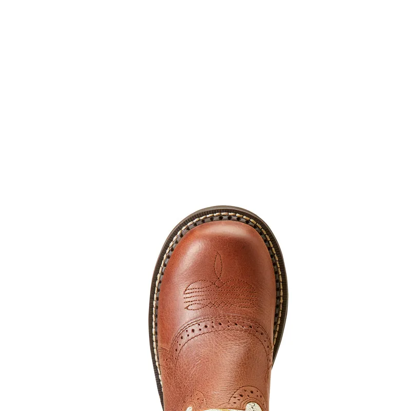 'Ariat' Women's 8" Fatbaby Heritage Farrah Western Round Toe - Autumn Leaf / Daisy