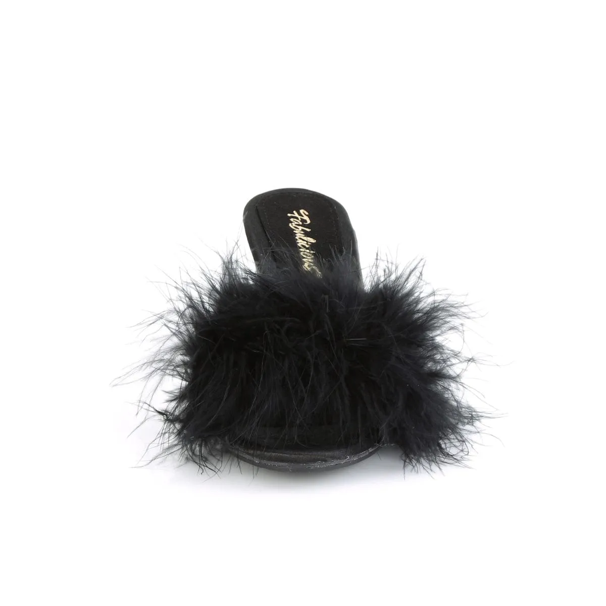 BELLE-301F Black Pu-Fur/Clear