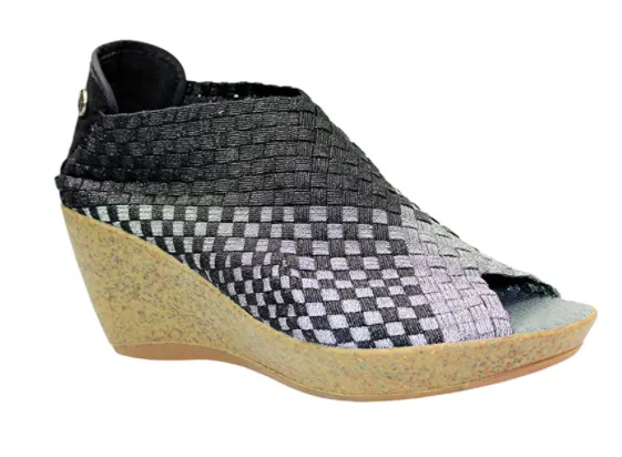 Bernie Mev "Sabrina" Pewter - Peep Wedge
