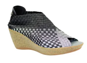 Bernie Mev "Sabrina" Pewter - Peep Wedge