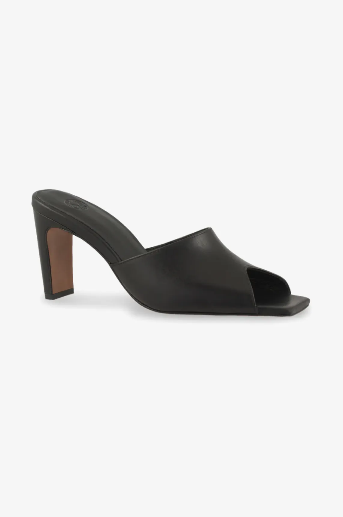 Black Cactus Leather Mules