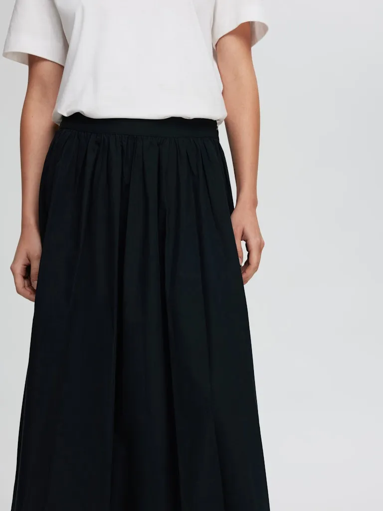 Blair-Libbie High Waisted Ankle Skirt Black