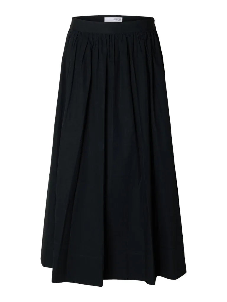 Blair-Libbie High Waisted Ankle Skirt Black