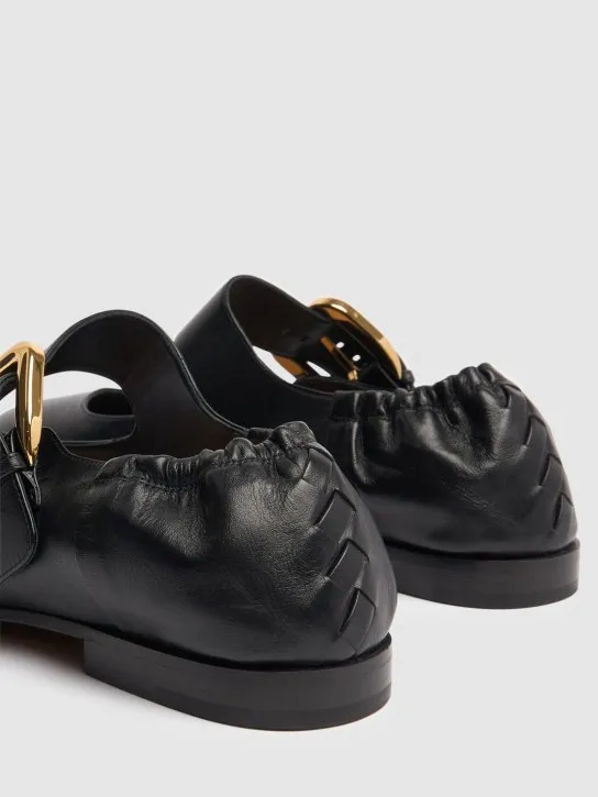 Bottega Veneta   10mm Astaire leather Mary Jane ballerina 