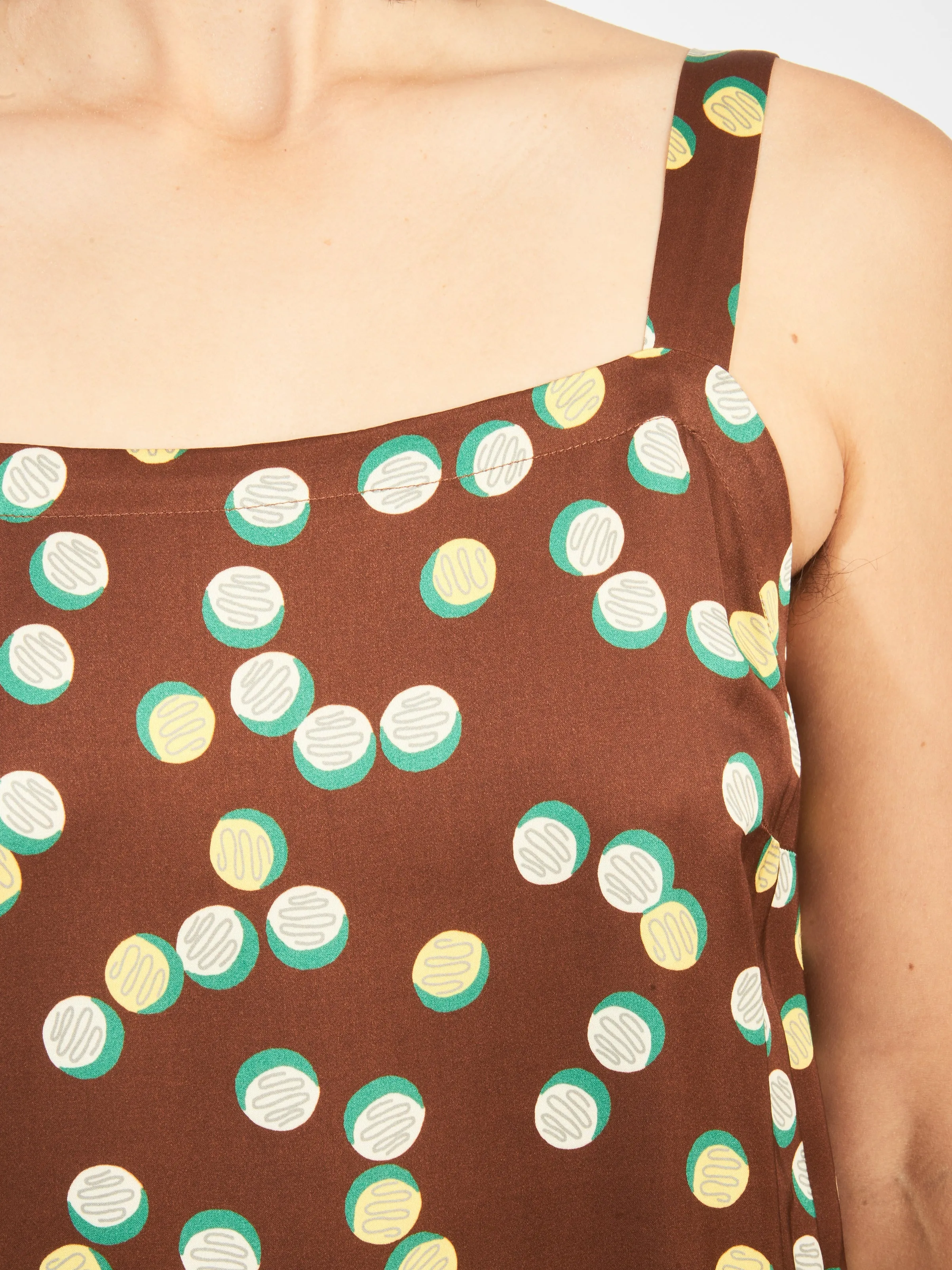 Brown/Multi Bubble Dot Dress