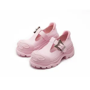 Butterfly Manor Thorns Series Butterfly Buckle Mary Janes Shoes In Pink