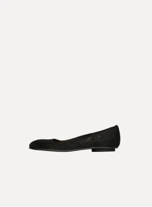 Calf Paper Effect Flats