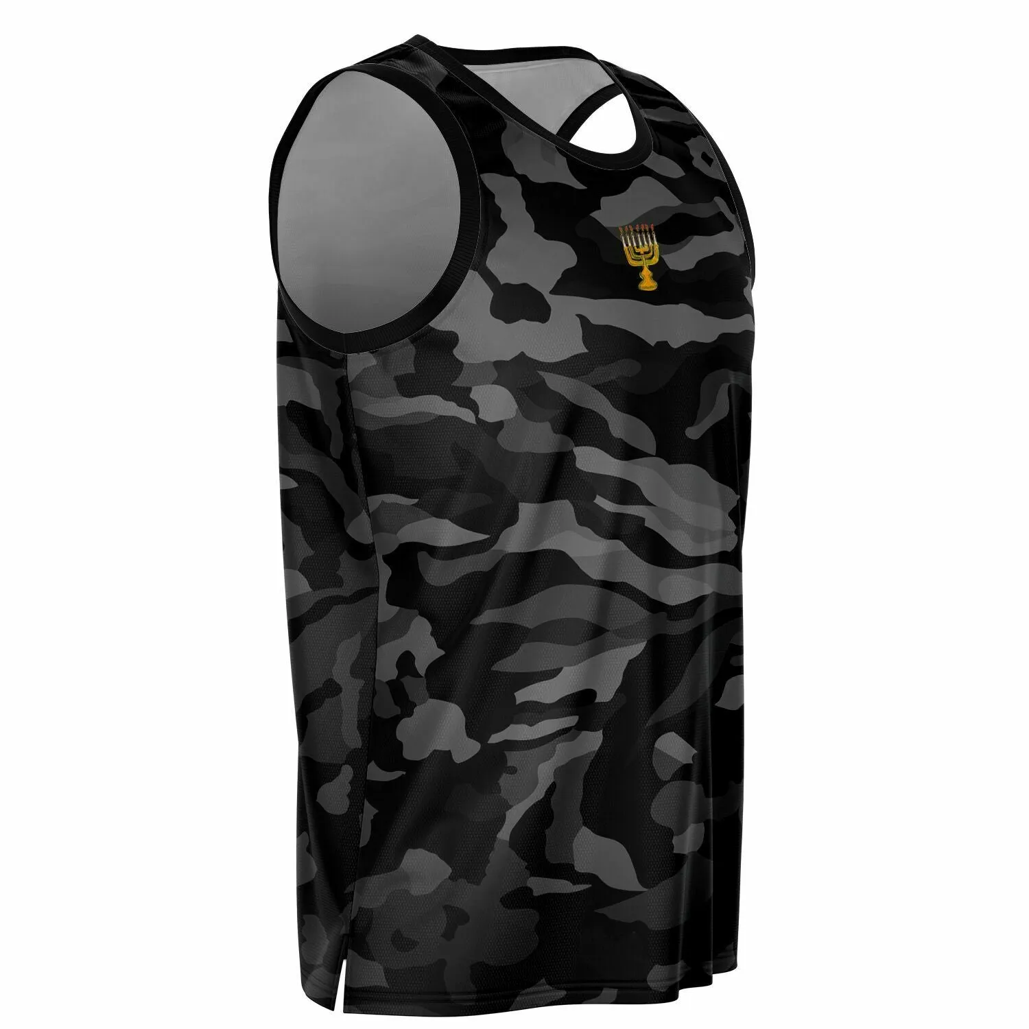 Camo Black Premium Fit Basketball Jersey