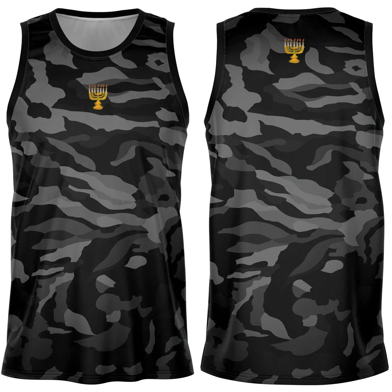 Camo Black Premium Fit Basketball Jersey