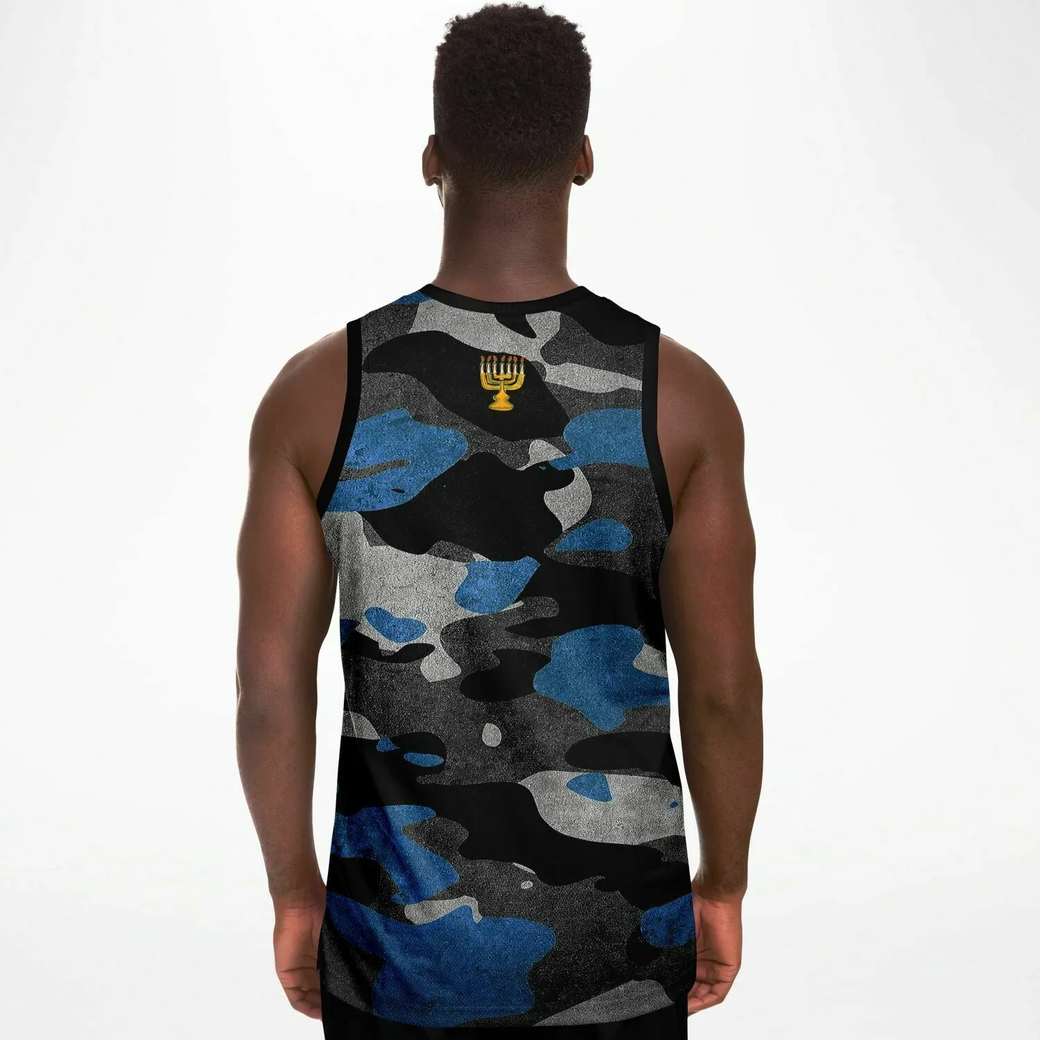 Camo Blue Premium Fit Basketball Jersey