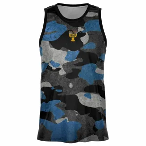 Camo Blue Premium Fit Basketball Jersey