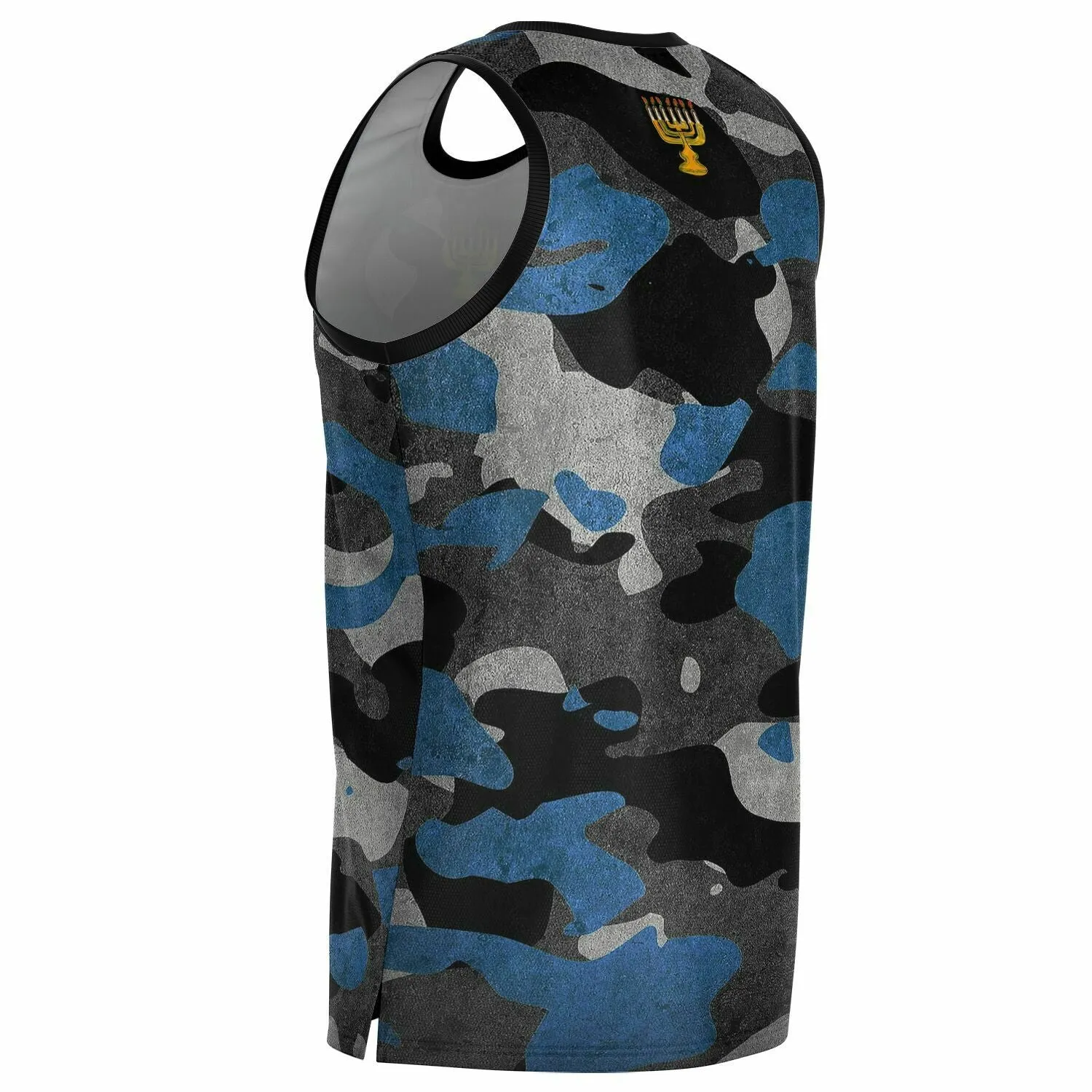 Camo Blue Premium Fit Basketball Jersey