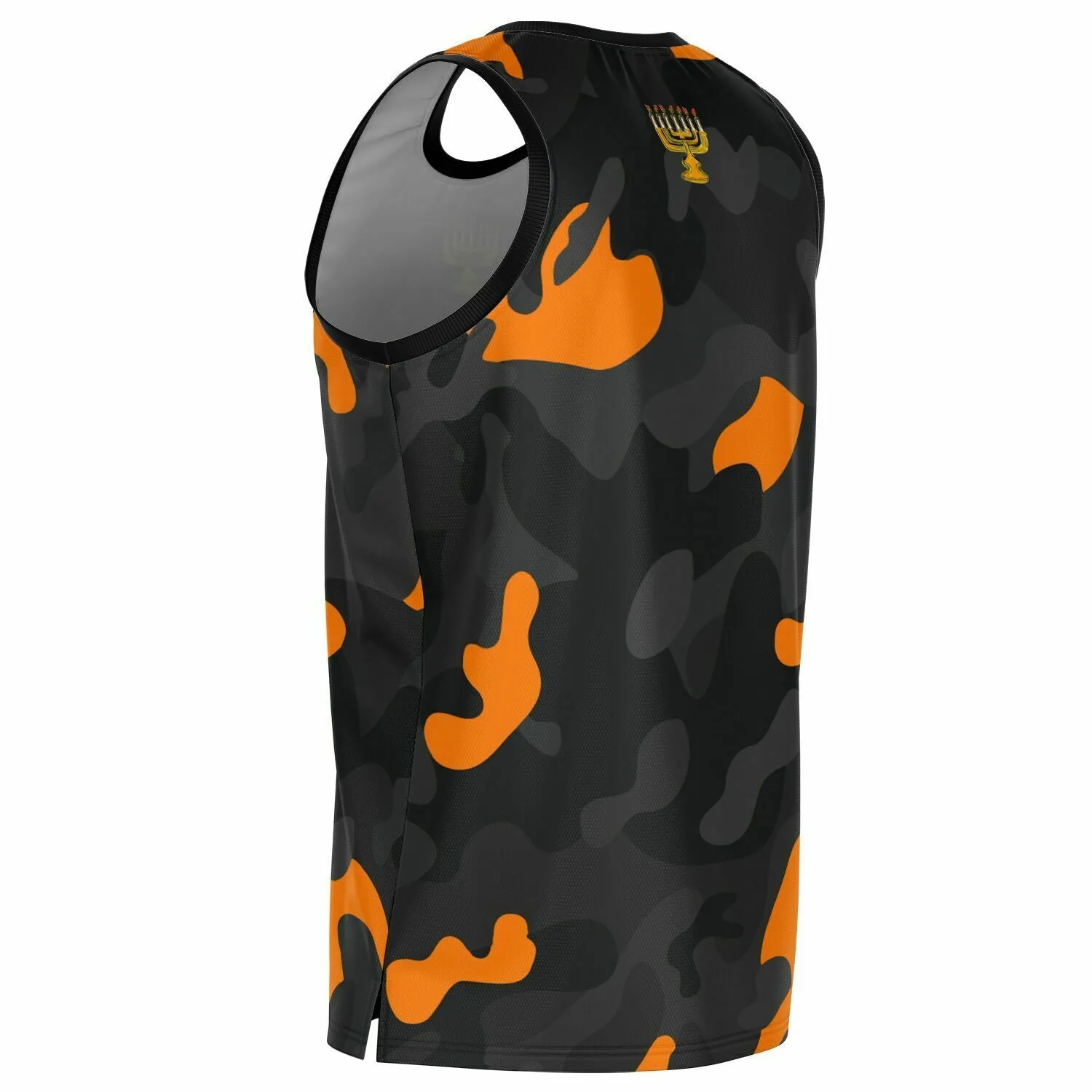 Camo Orange Premium Fit Basketball Jersey