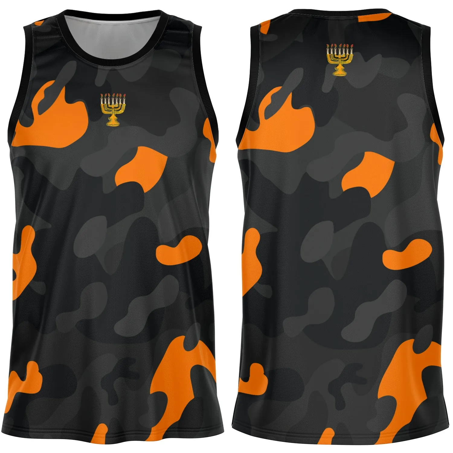 Camo Orange Premium Fit Basketball Jersey