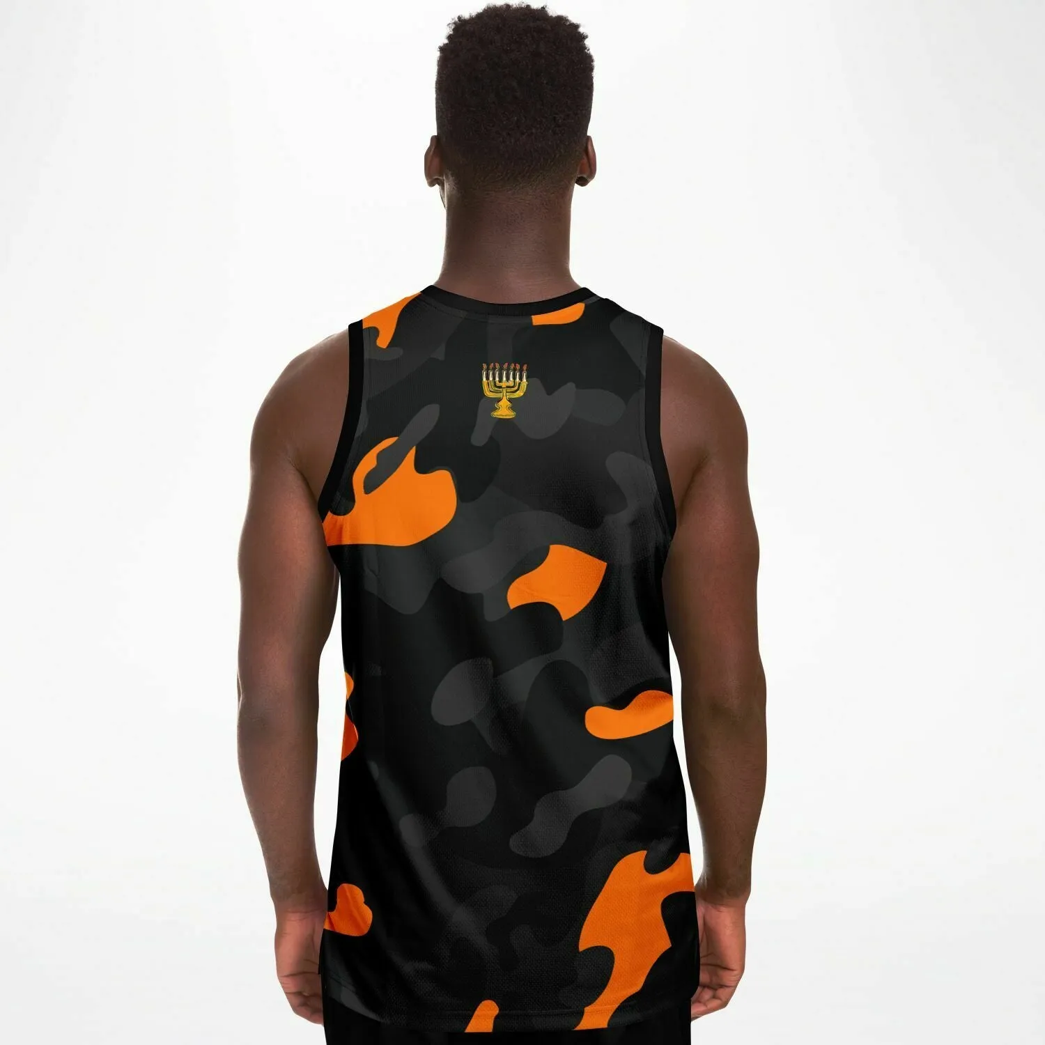 Camo Orange Premium Fit Basketball Jersey
