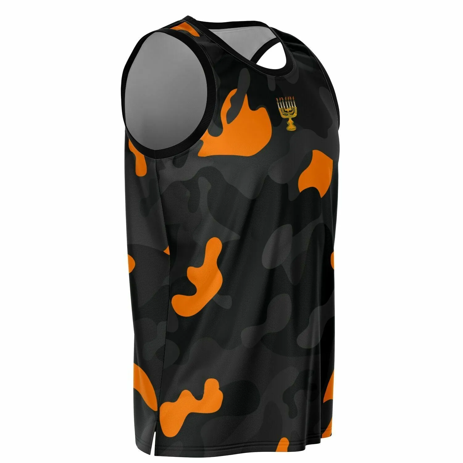 Camo Orange Premium Fit Basketball Jersey