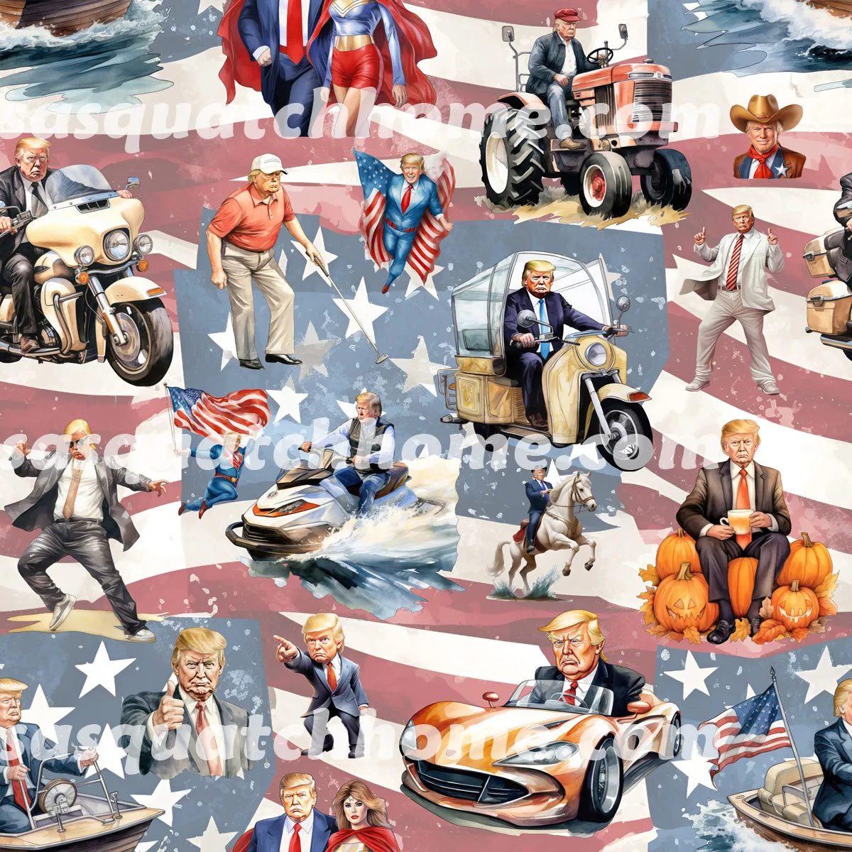 Children’s Holed Mule Clog Shoes, Donald Trump 2 Designs