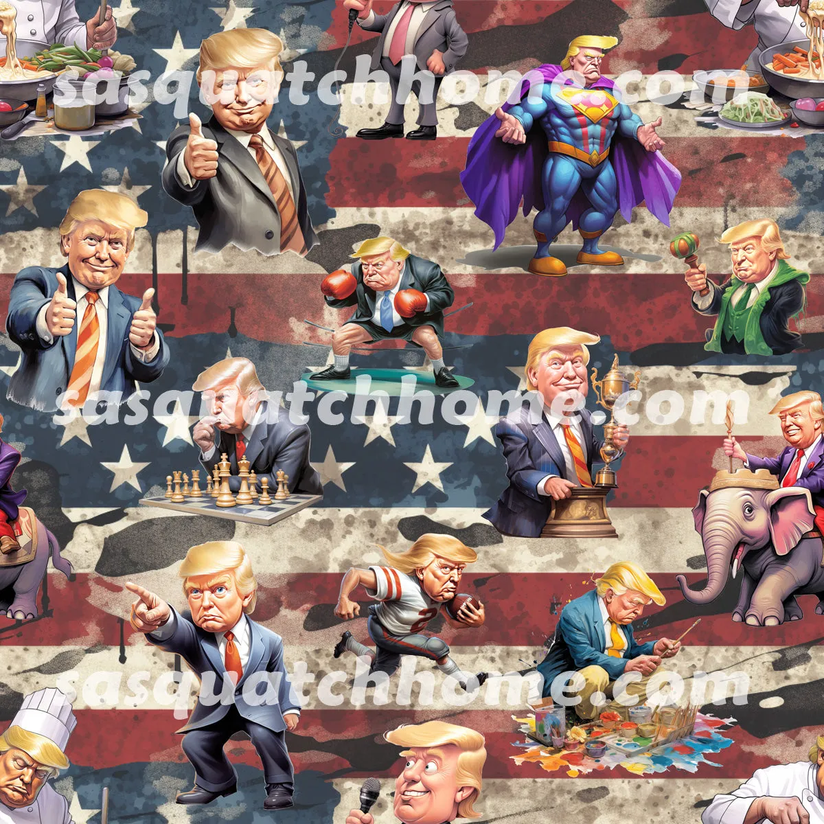 Children’s Holed Mule Clog Shoes, Donald Trump 2 Designs