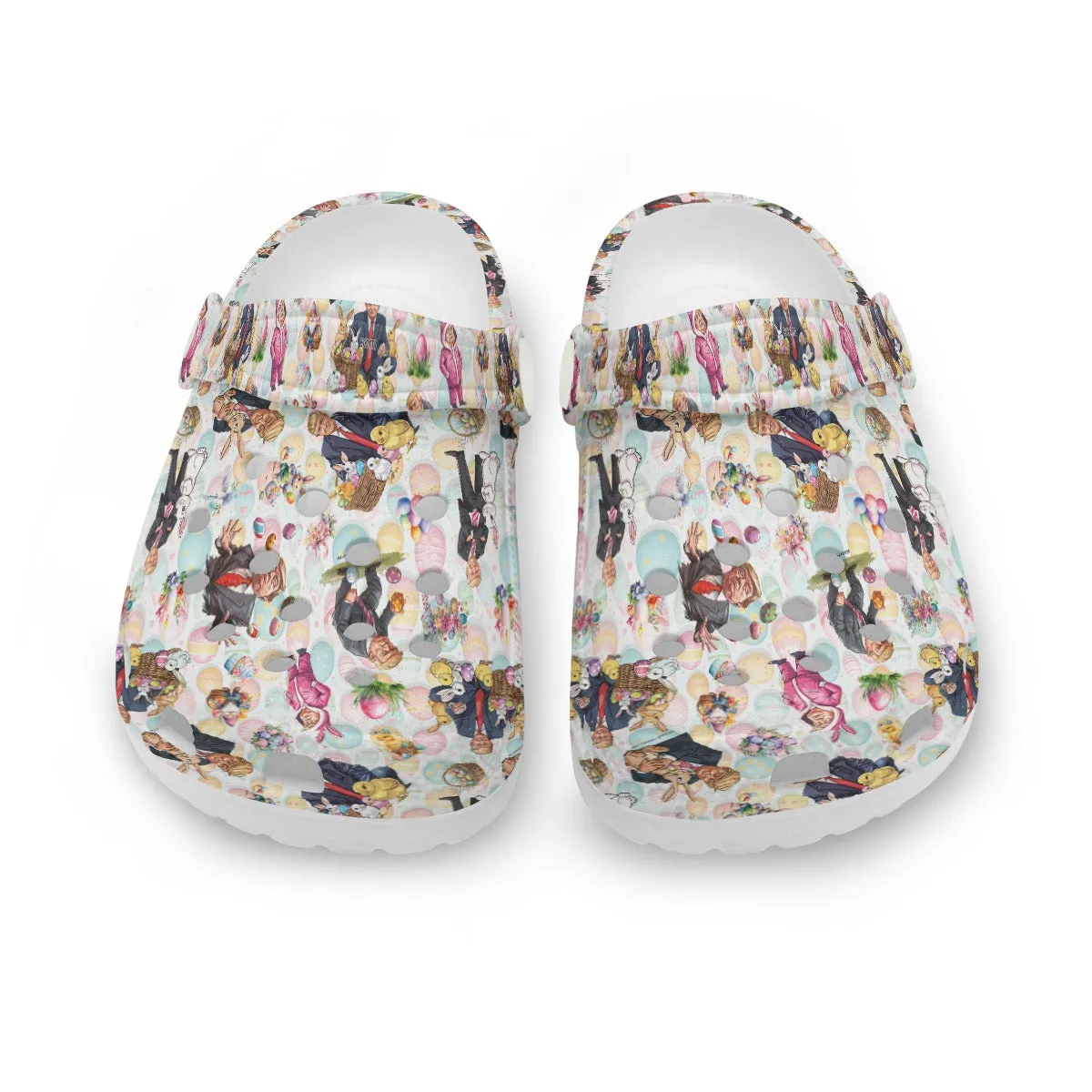 Children’s Holed Mule Clog Shoes, Donald Trump 2 Designs