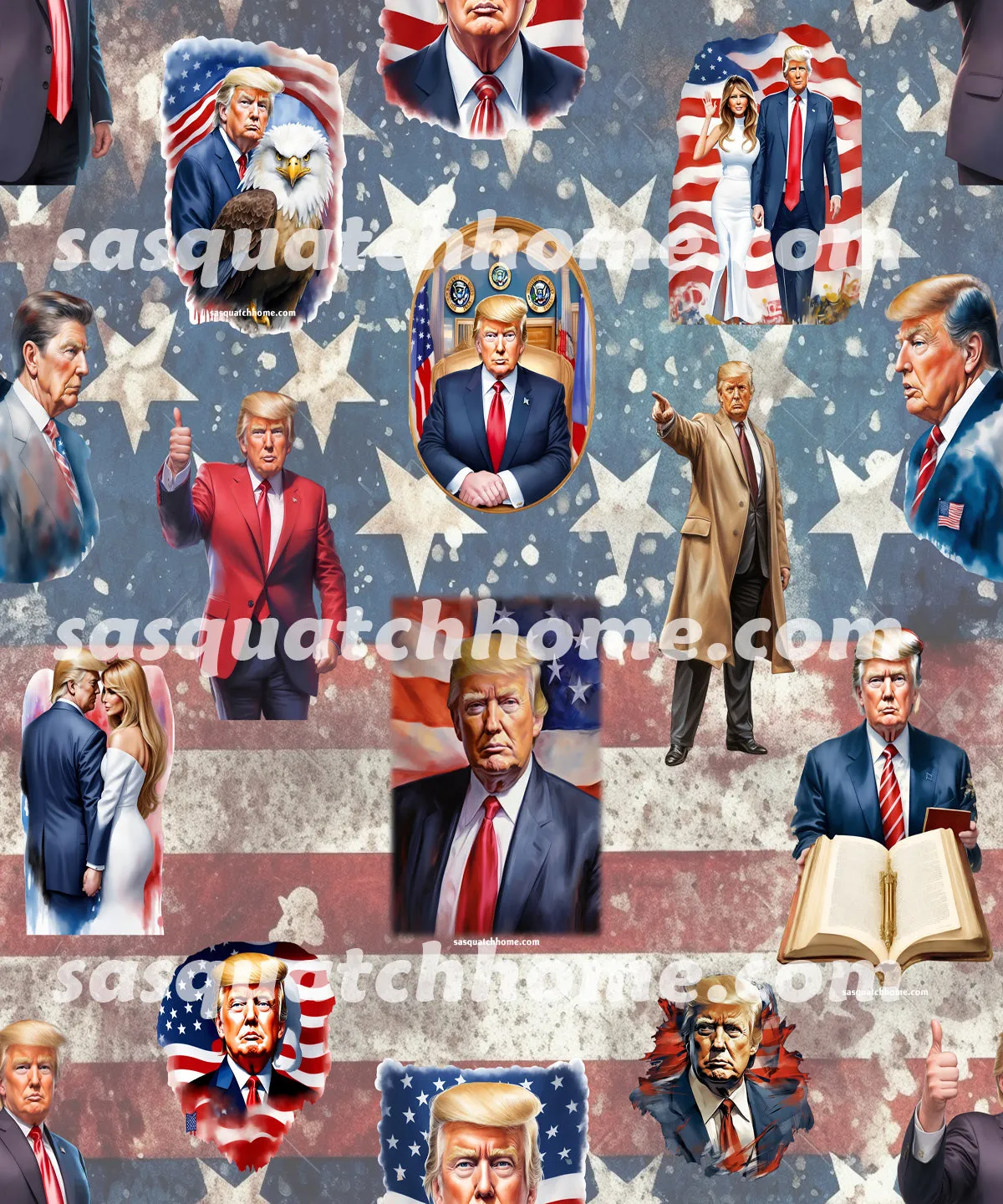 Children’s Holed Mule Clog Shoes, Donald Trump 2 Designs