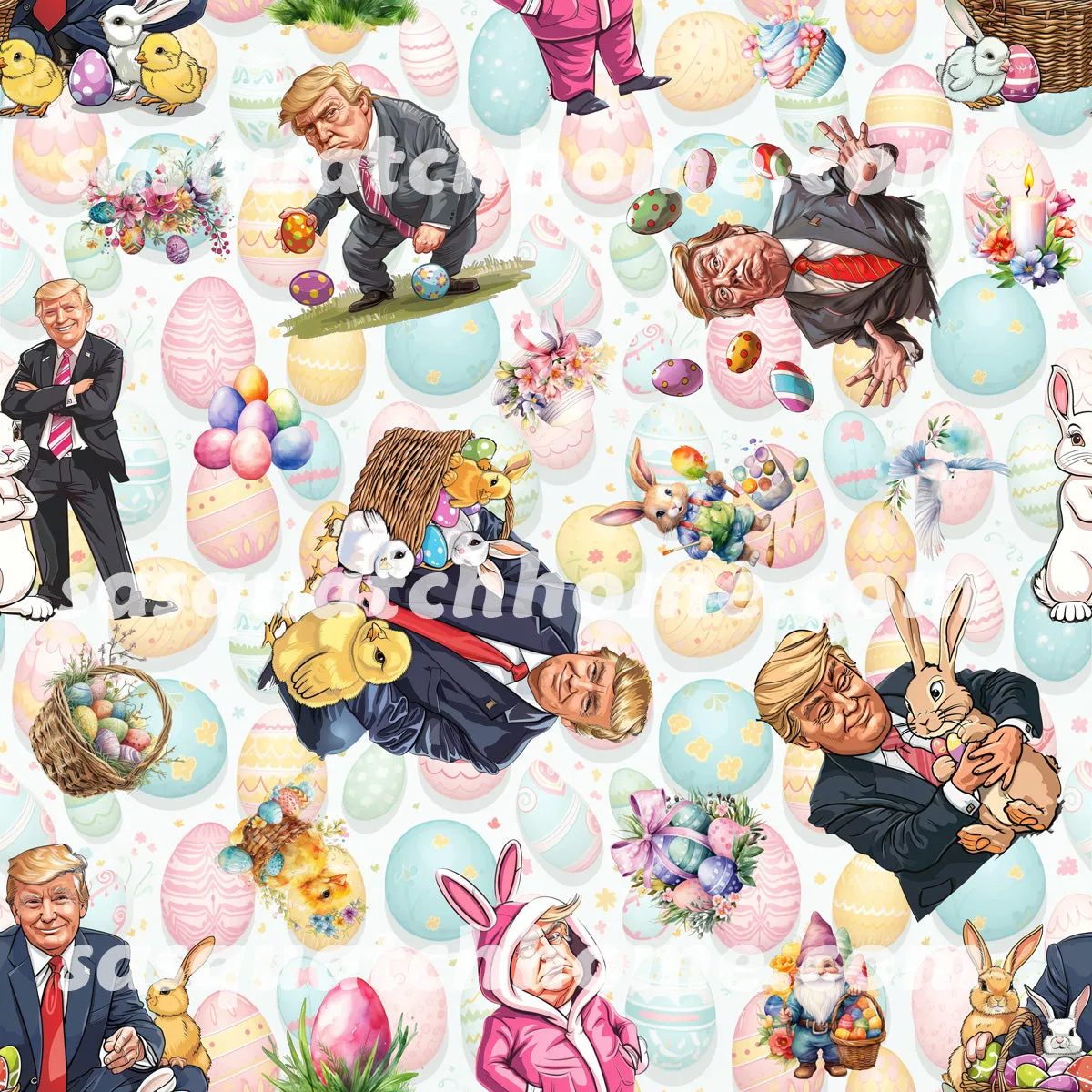 Children’s Holed Mule Clog Shoes, Donald Trump 2 Designs