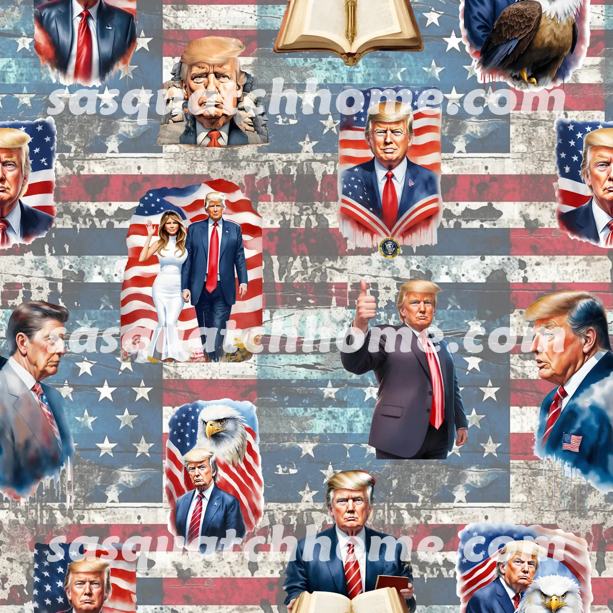 Children’s Holed Mule Clog Shoes, Donald Trump 2 Designs