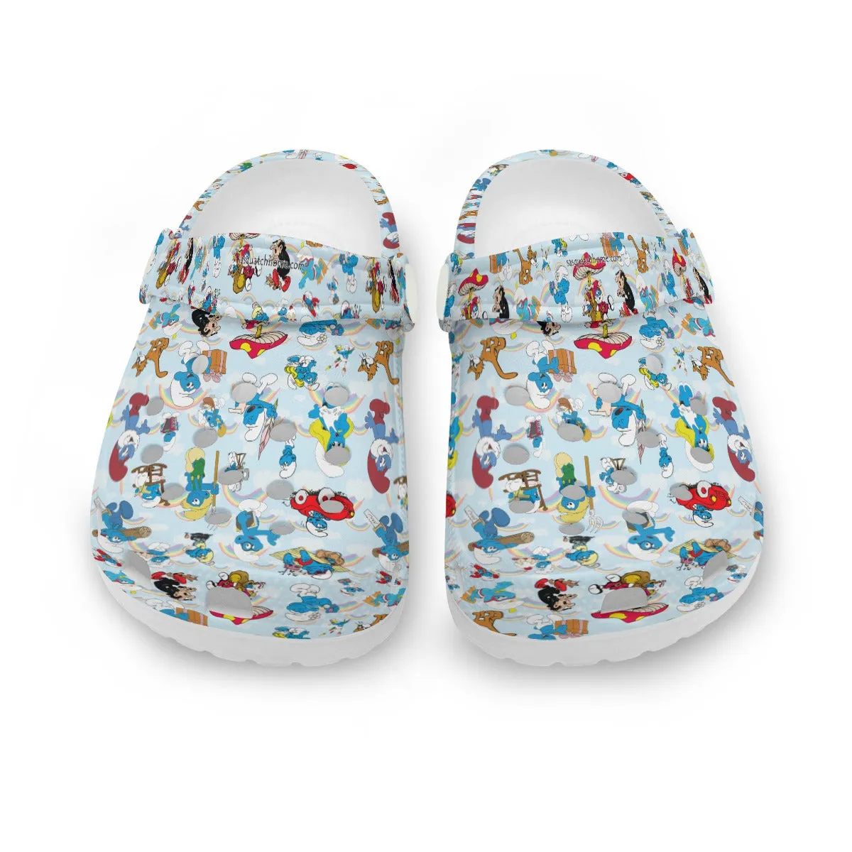 Children’s Holed Mule Clog Shoes, Misc 2 Designs, dragons, smurfs, zombies, western