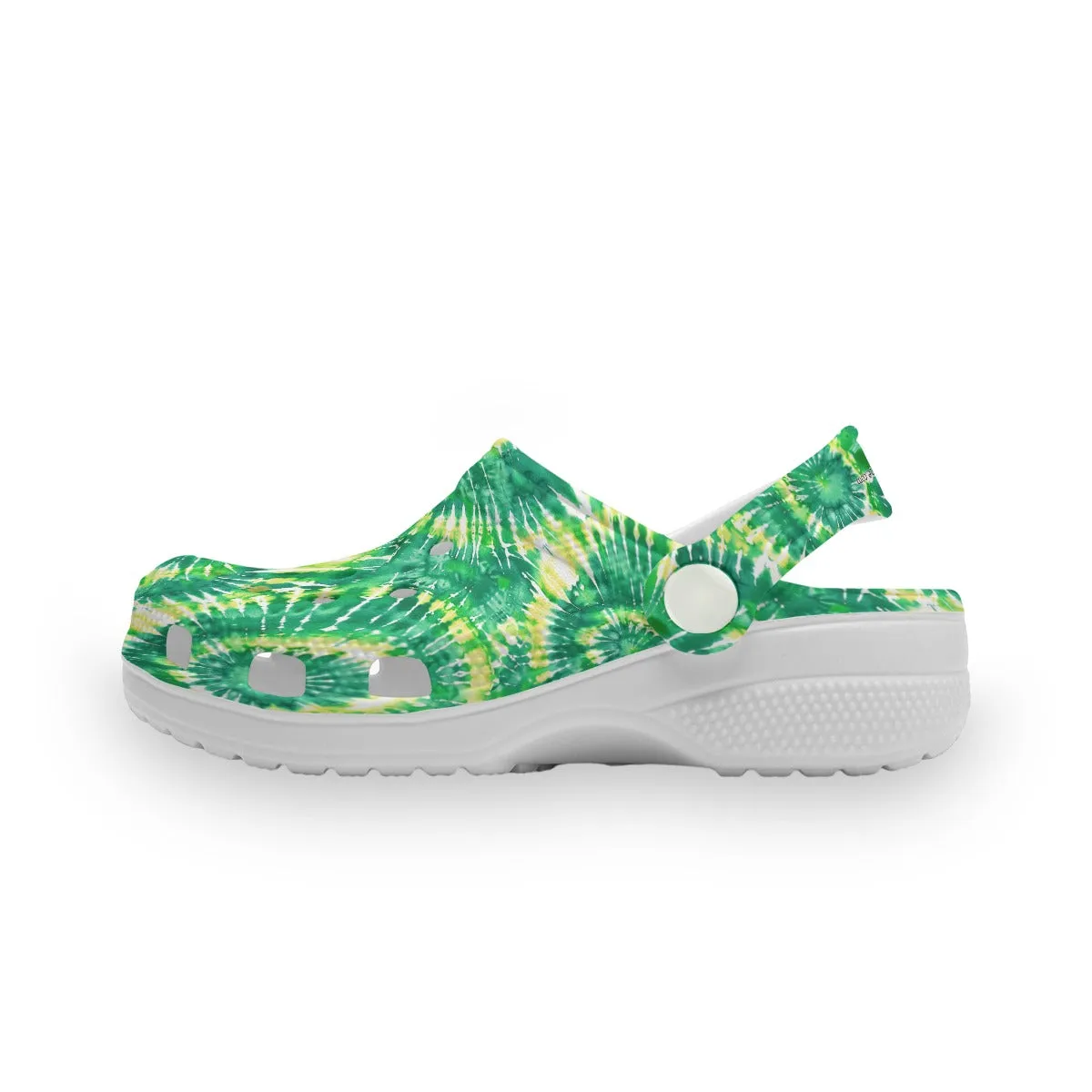 Children’s Holed Mule Clog Shoes, Tie Dye 1 Designs
