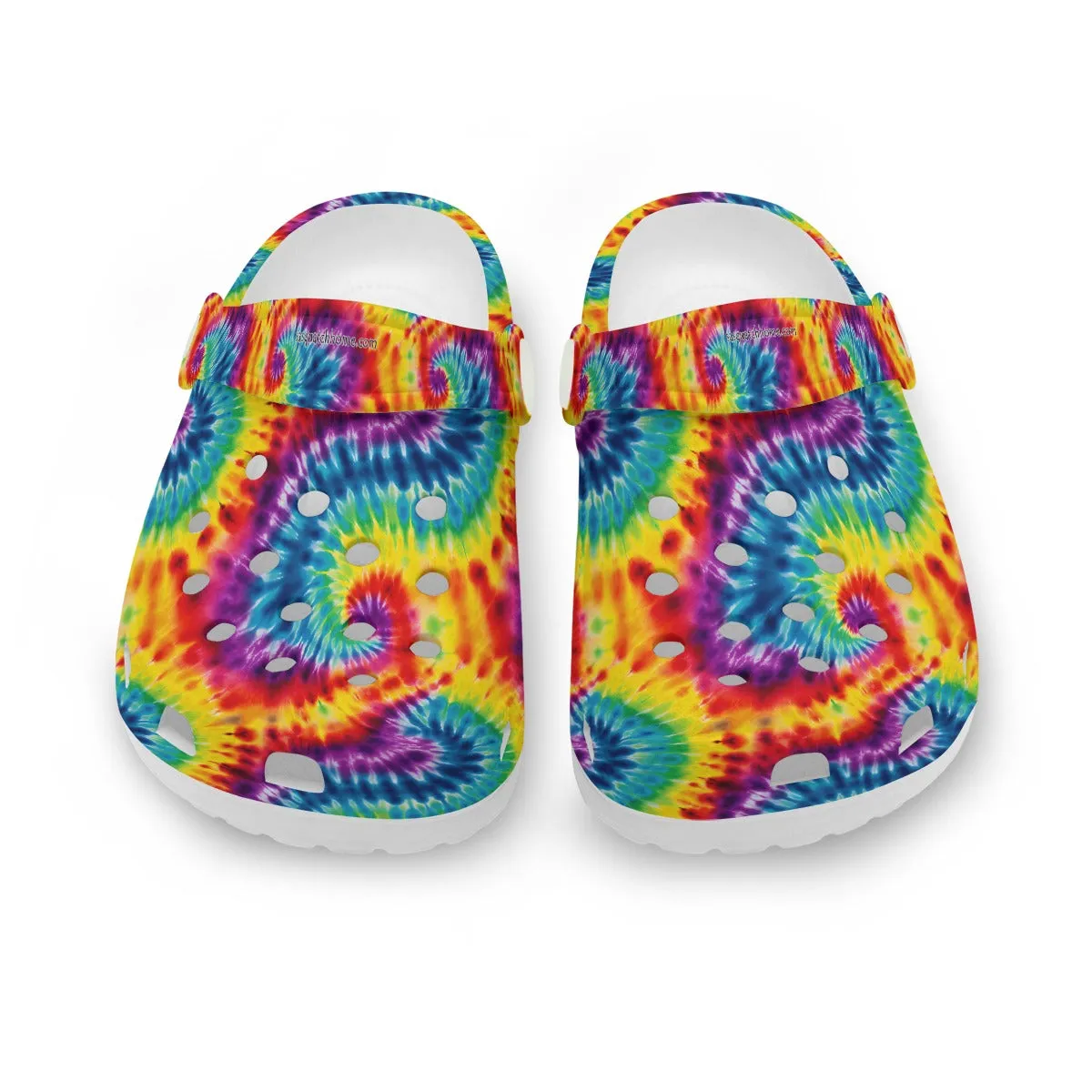 Children’s Holed Mule Clog Shoes, Tie Dye 2 Collection