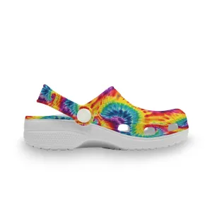 Children’s Holed Mule Clog Shoes, Tie Dye 2 Collection