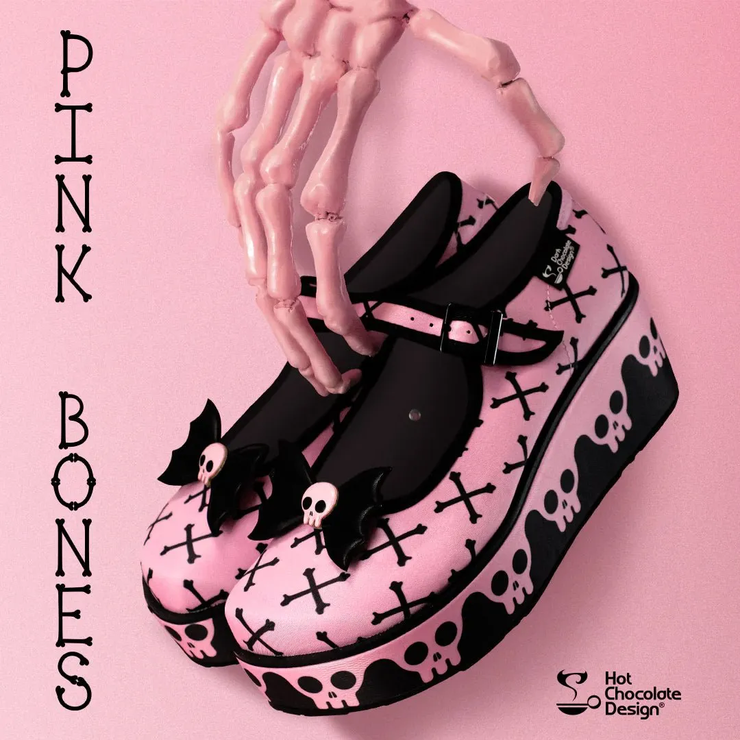 Chocolaticas® PINK BONES Women's Mary Jane Platform