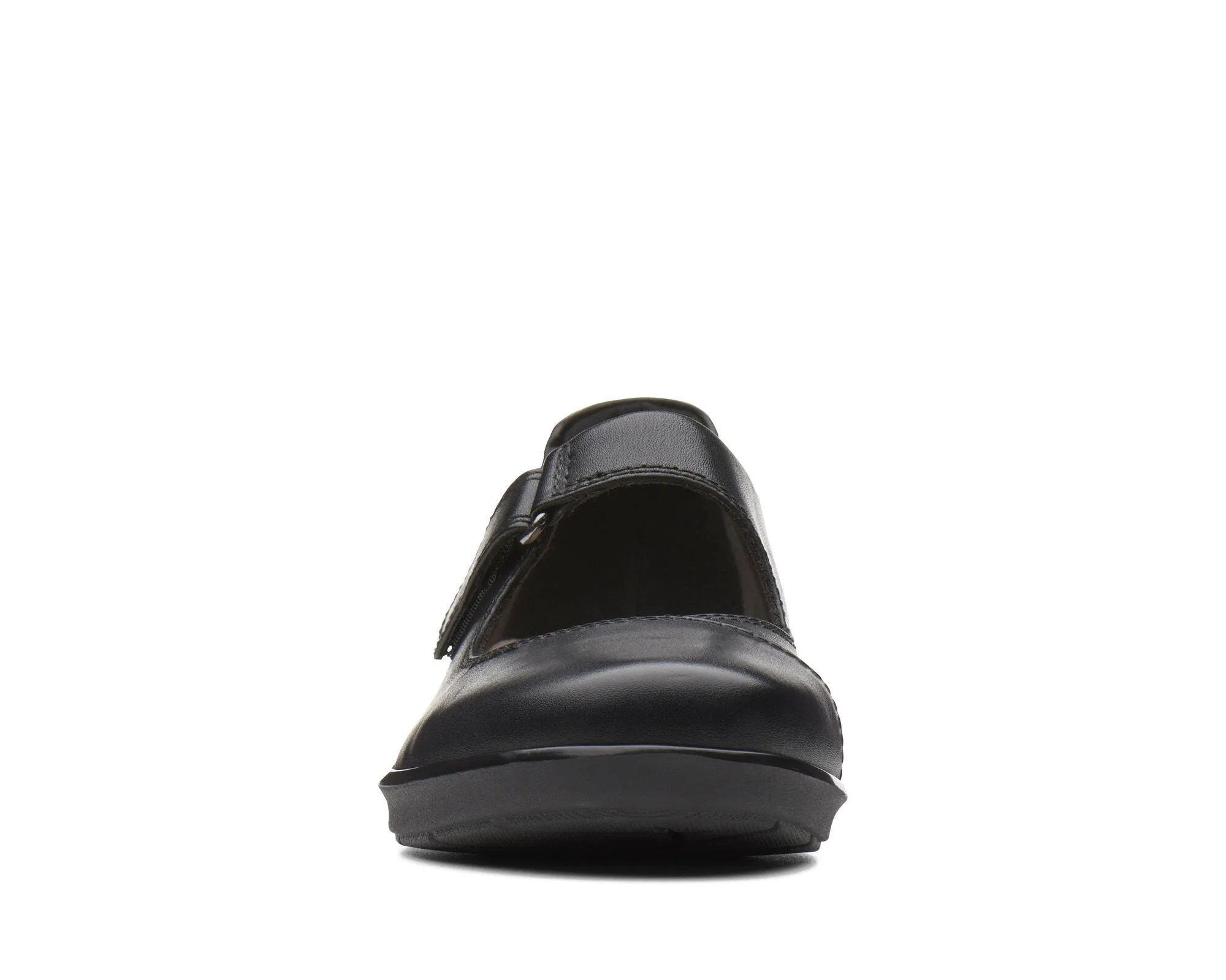 Clarks Hope Henley Black Leather Standard Width