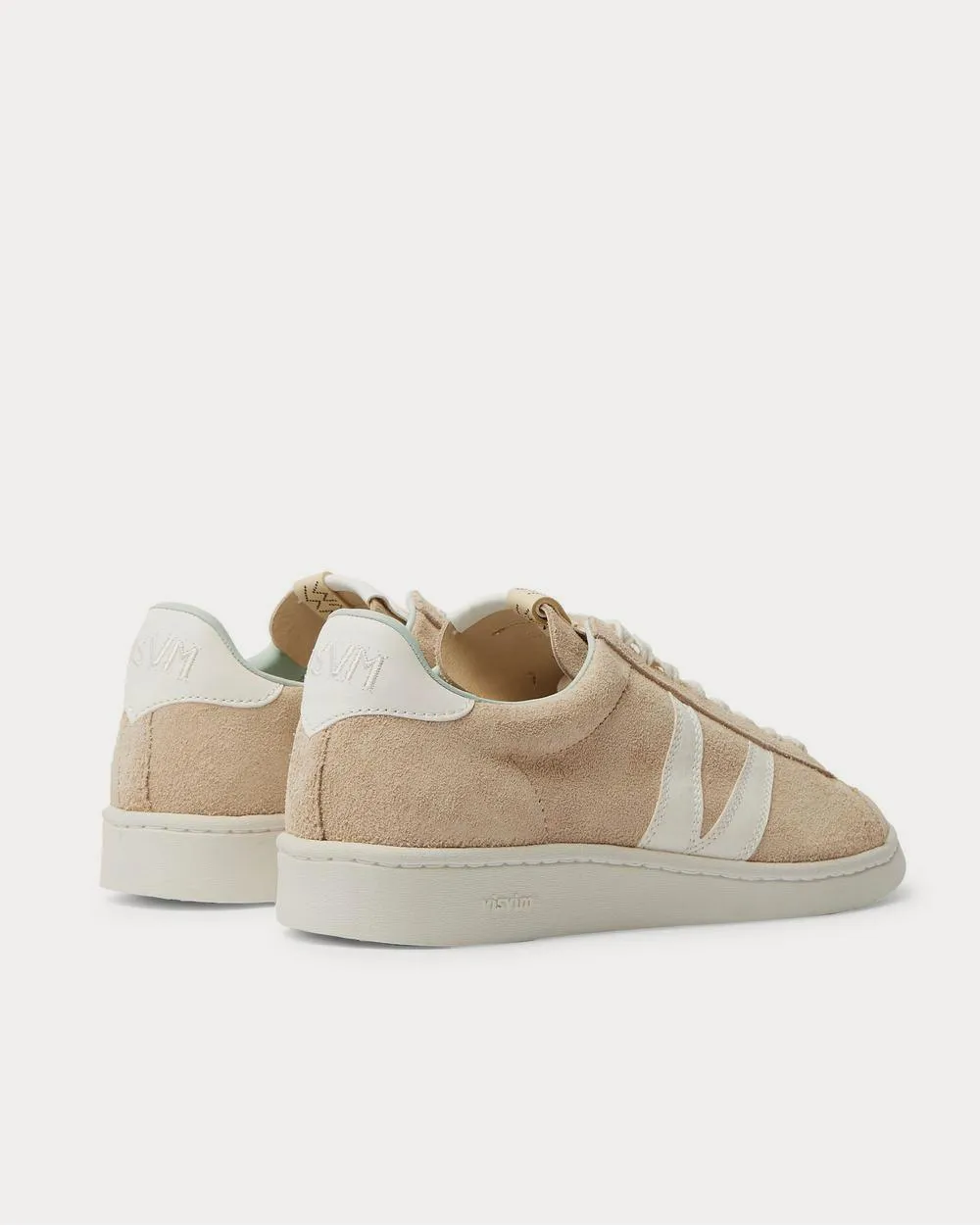 Corda-Folk Leather-Trimmed Suede  Beige low top sneakers