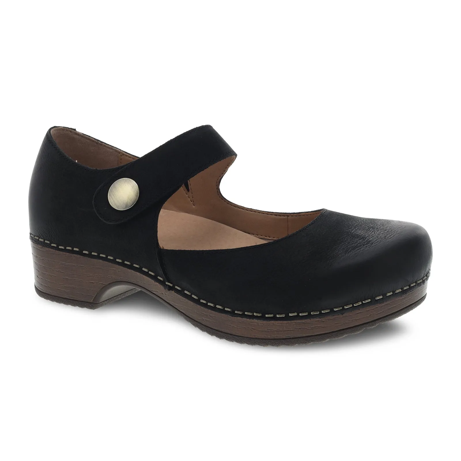 Dansko Beatrice Mary Jane (Women) - Black Burnished Nubuck