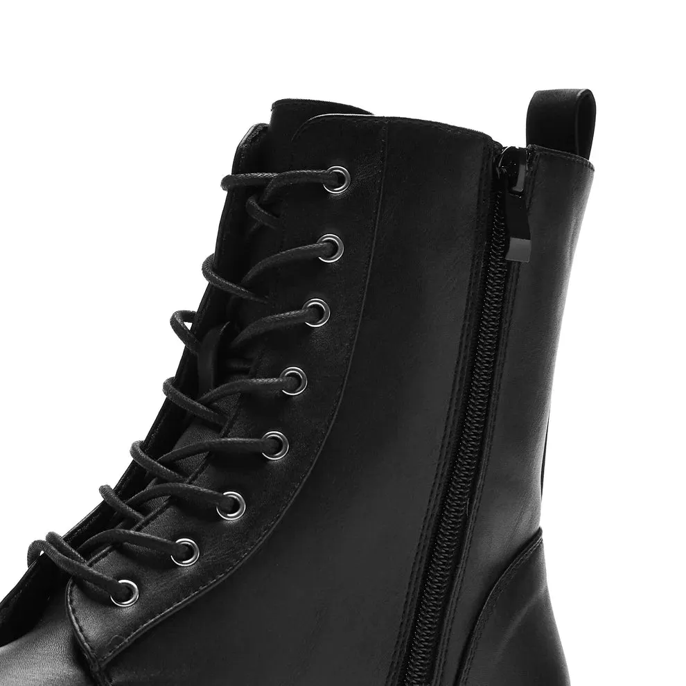 Draco Scale Chunky Stomper Boots - Black