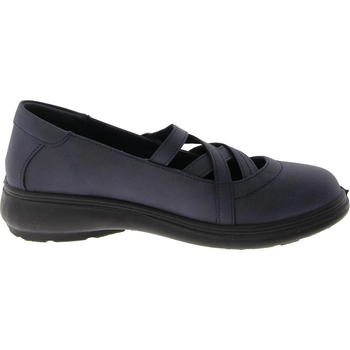 Easy Street Womens Faux Leaher Slip On Mary Janes