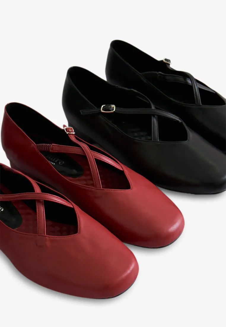Eboni Adjustable Mary Janes Flats