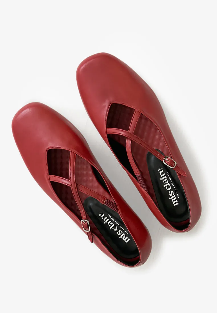 Eboni Adjustable Mary Janes Flats
