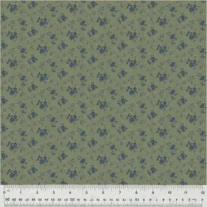 Fabric DAISY TRAIL BREEN from GARDEN TALE Collection by Jeanne Horton 53822-8