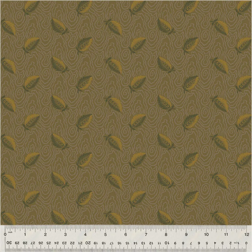 Fabric FLOATING LEAF TEDDY from GARDEN TALE Collection by Jeanne Horton 53828-20