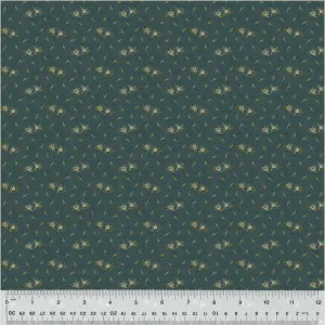 Fabric FLOWER BUD NAVY from GARDEN TALE Collection by Jeanne Horton 51192A-7