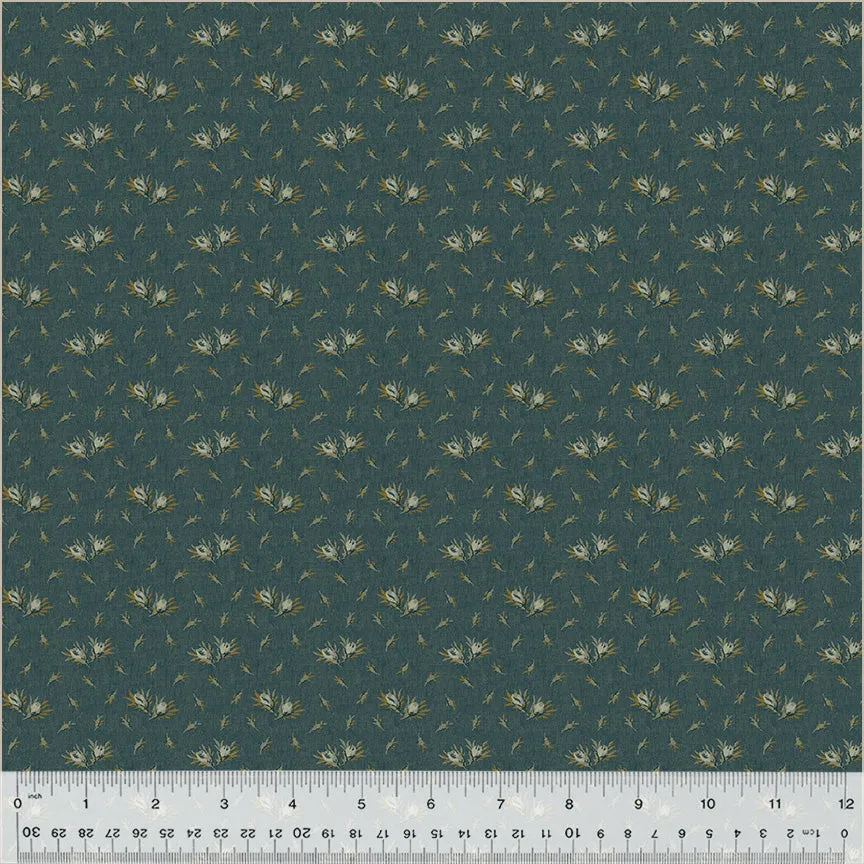Fabric FLOWER BUD NAVY from GARDEN TALE Collection by Jeanne Horton 51192A-7