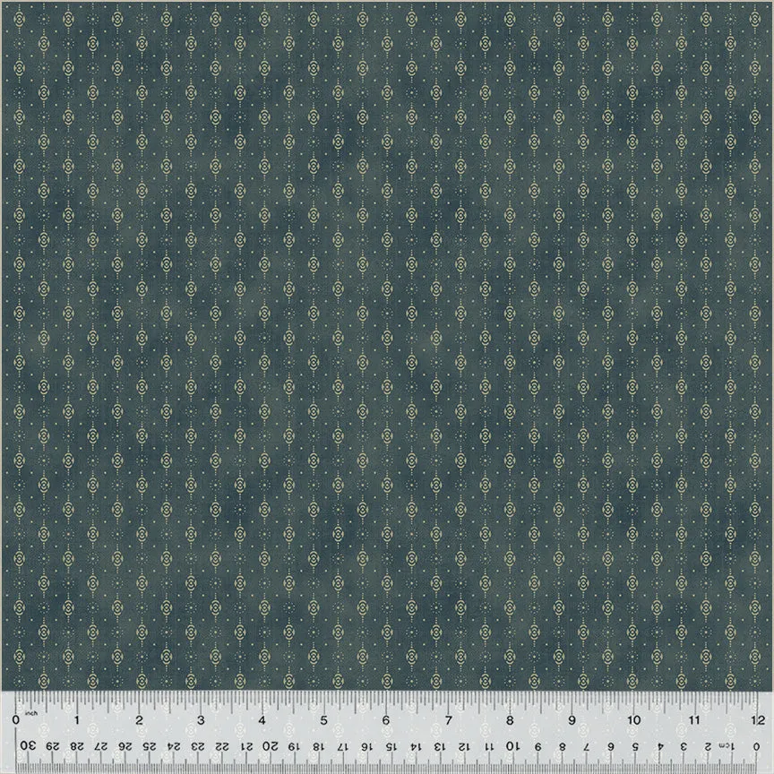 Fabric FOULARD STRIPE NAVY from GARDEN TALE Collection by Jeanne Horton 51190A-7