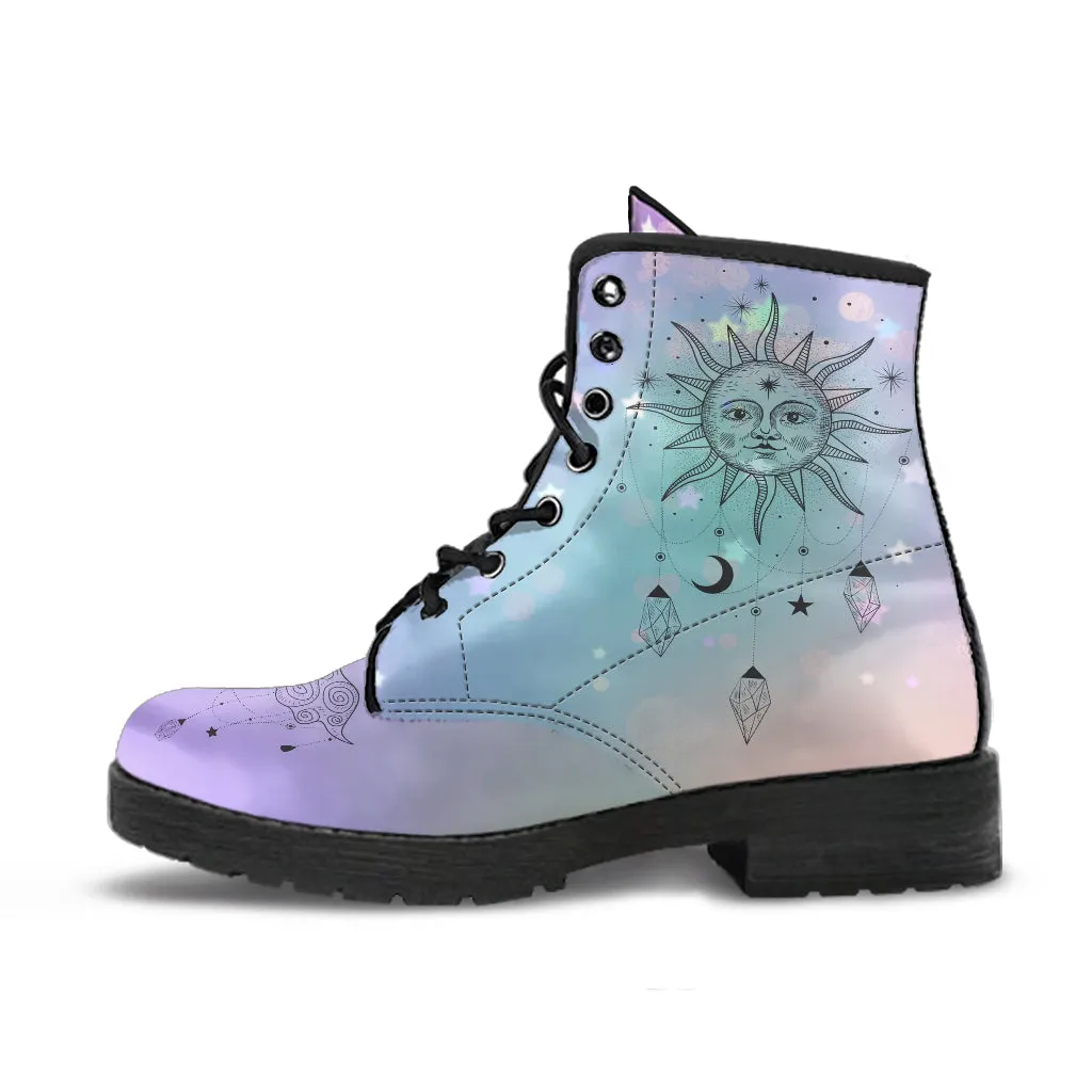 Fashion Combat Boots - Esoteric Art #103 | Unisex Custom Shoes, Vegan Leather Boots Women, Women's Boots, Boots Men, Aesthetic Shoes