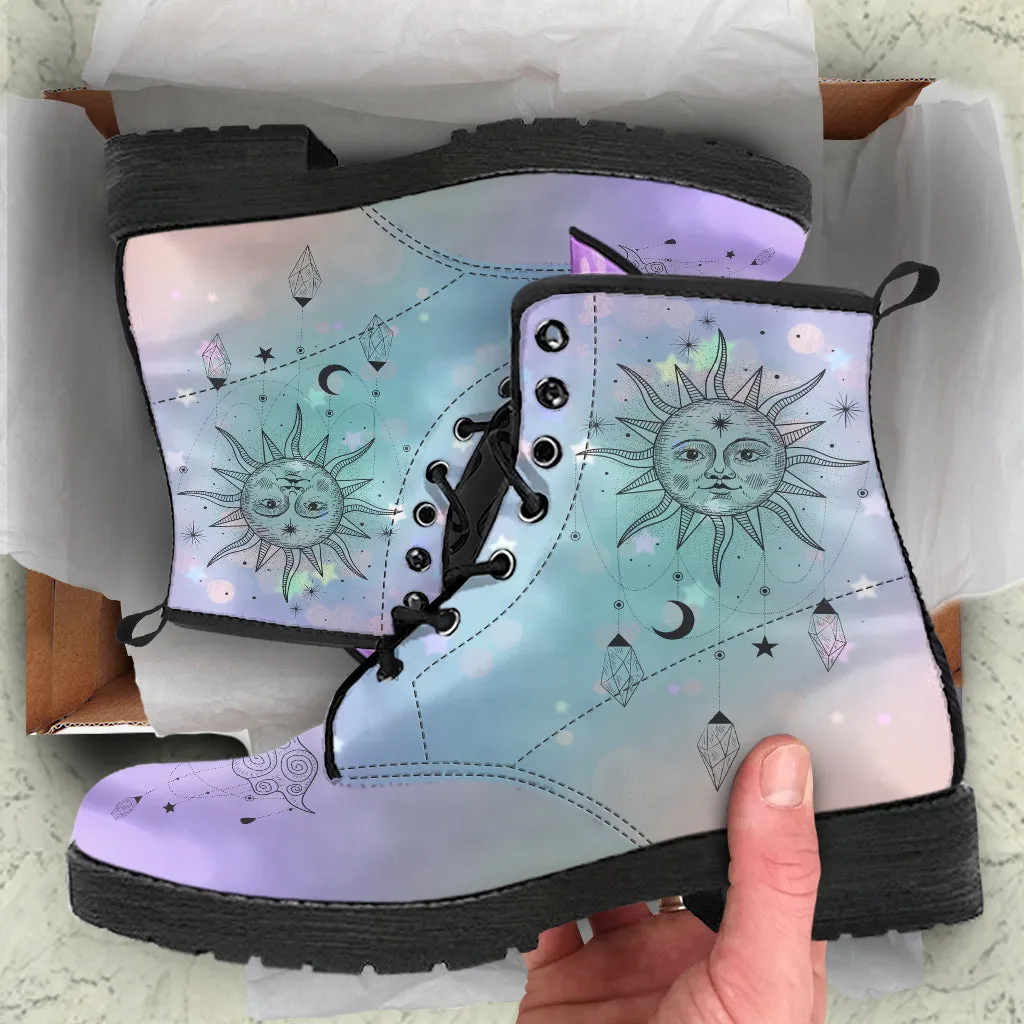 Fashion Combat Boots - Esoteric Art #103 | Unisex Custom Shoes, Vegan Leather Boots Women, Women's Boots, Boots Men, Aesthetic Shoes